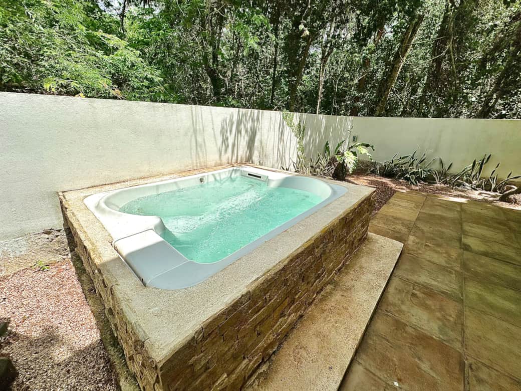 Private outdoor hot tub