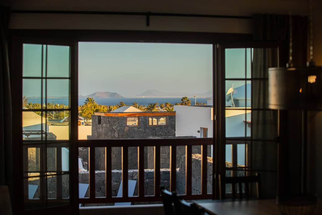 Direkter Meerblick vom Balkon der Villa Amana nach Fuerteventura.