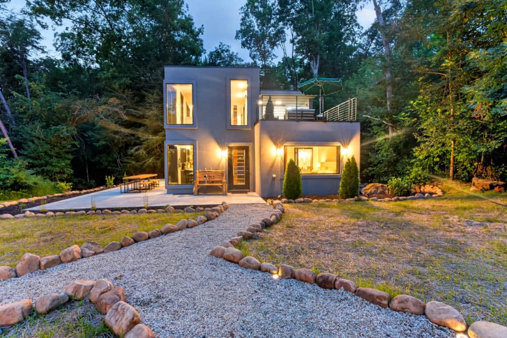 The Perch | The Overlook Collection | Luxury Concrete Tiny Home in The Trees | Rooftop Retreat