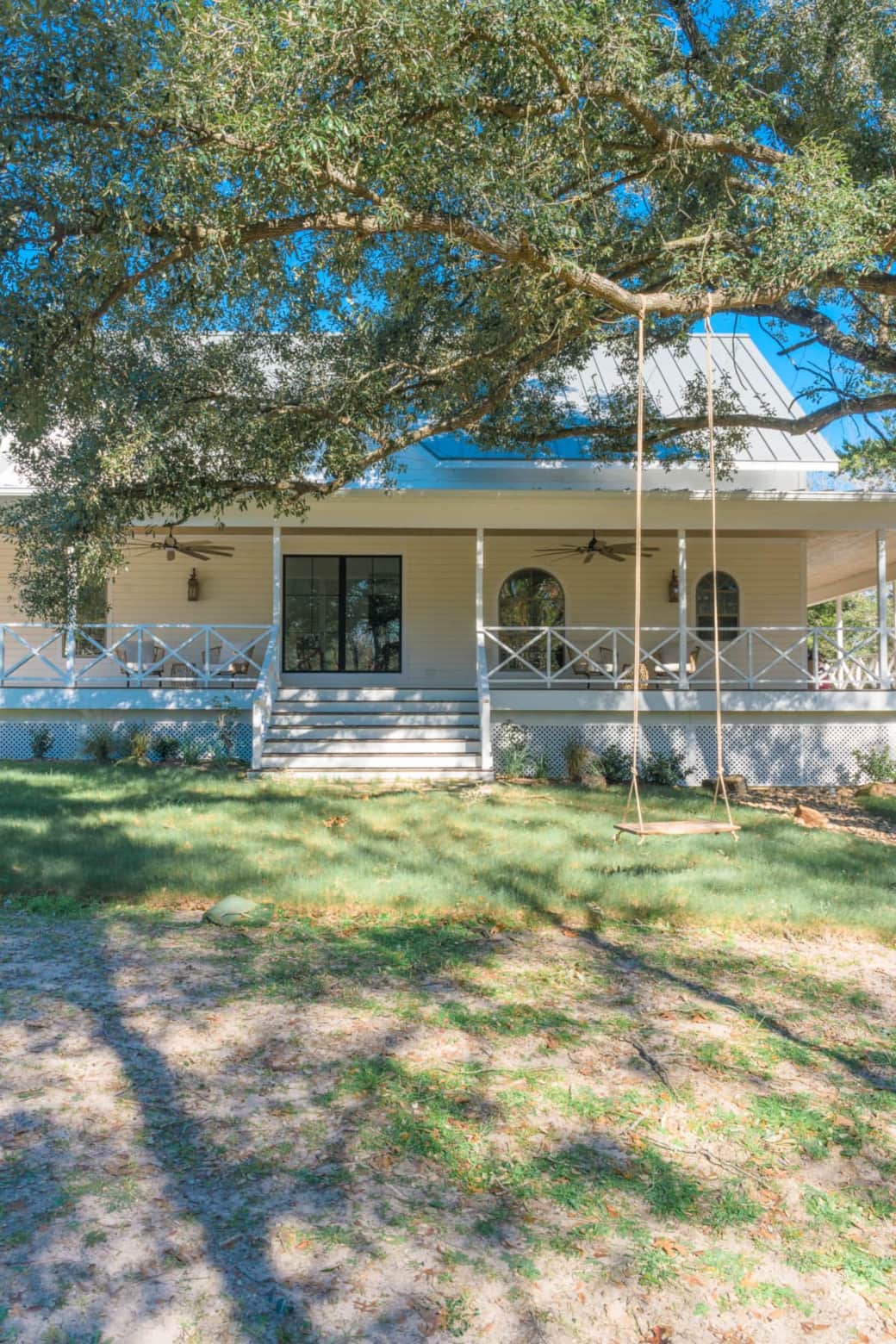 Side porch and yard