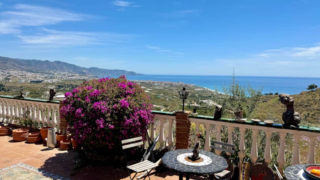 Vista al mar desde la gran terraza.