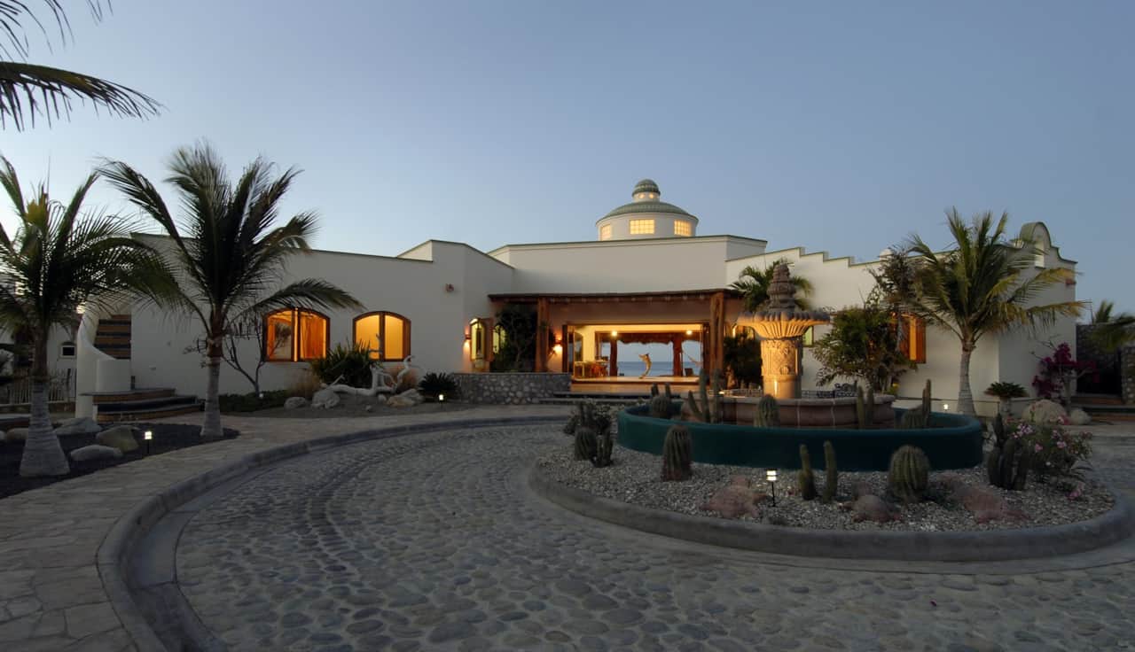 Casa Cardonal Entry at Night