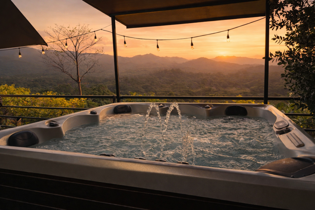 Outdoor Tub with Massage Jets