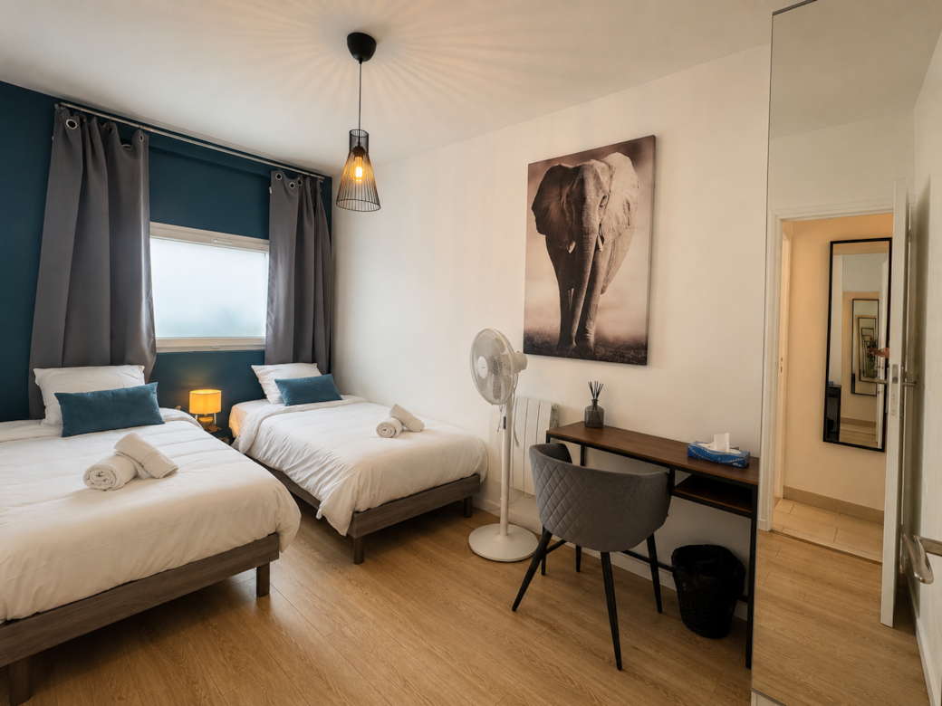 Chambre avec lits simples de L’Emeris, proche Paris et Disneyland
