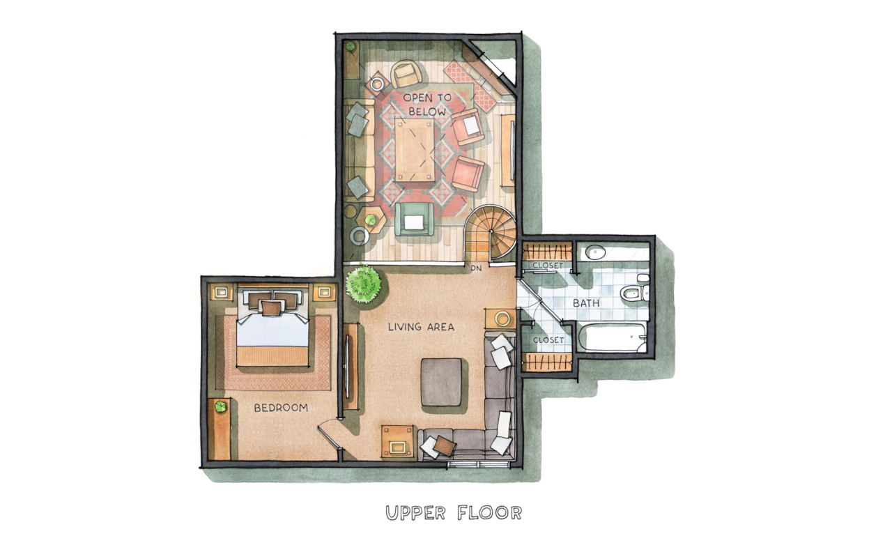 Upper Floor - Spacious 1,500 sq/ft floor plan