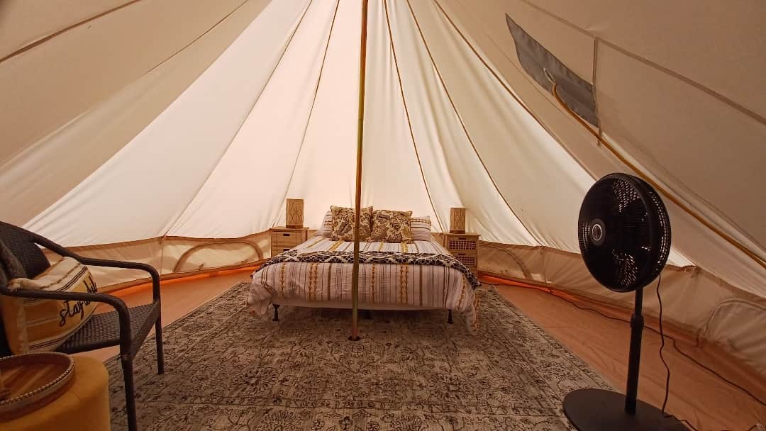 Inside yurt