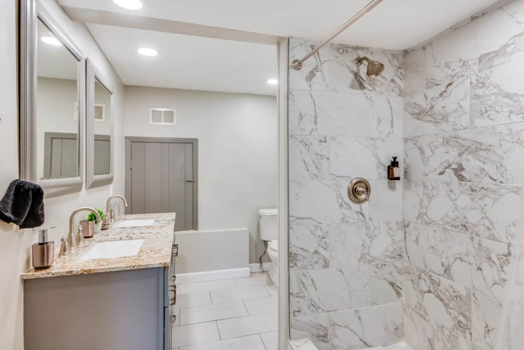 Lower-level Suite Master Bathroom Vibe