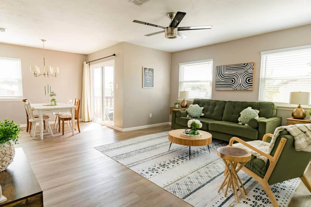 Spacious, bright living room — perfect for gathering with family and relaxing in comfort.