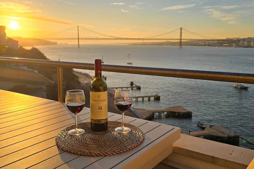 Your front-row seat to an unforgettable Lisbon sunset, right from the private balcony.
