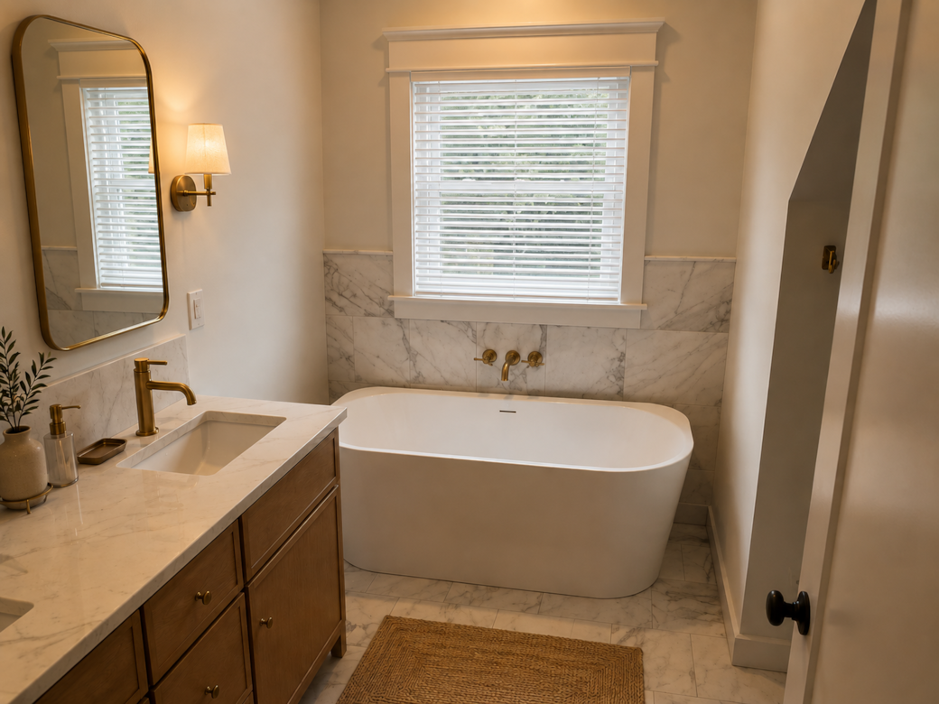 Second floor full bath