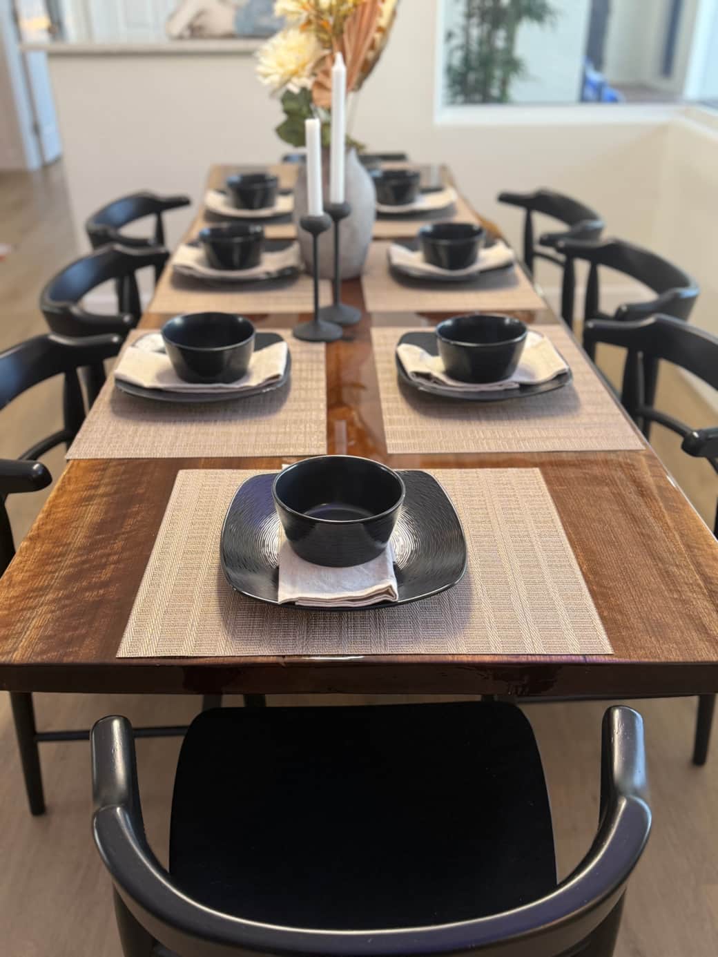 Custom Wood Dining Table - Inside