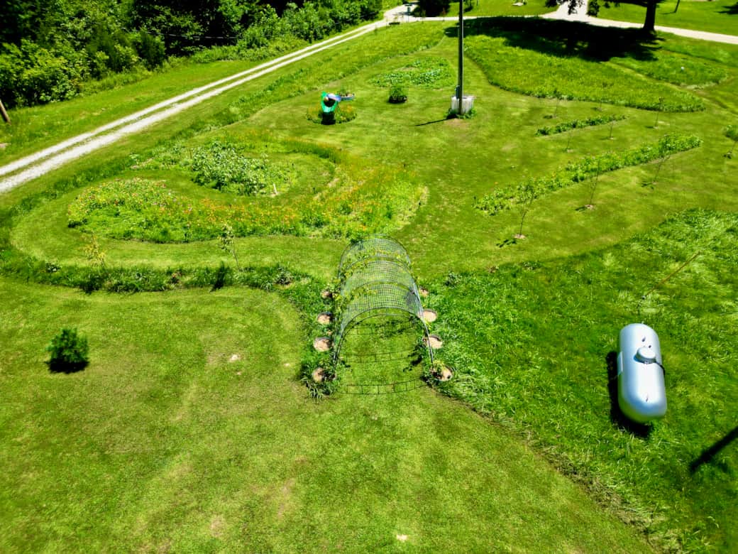The Labyrinth is home to wildflowers, fruits, veggies, an orchard, and so much more. 