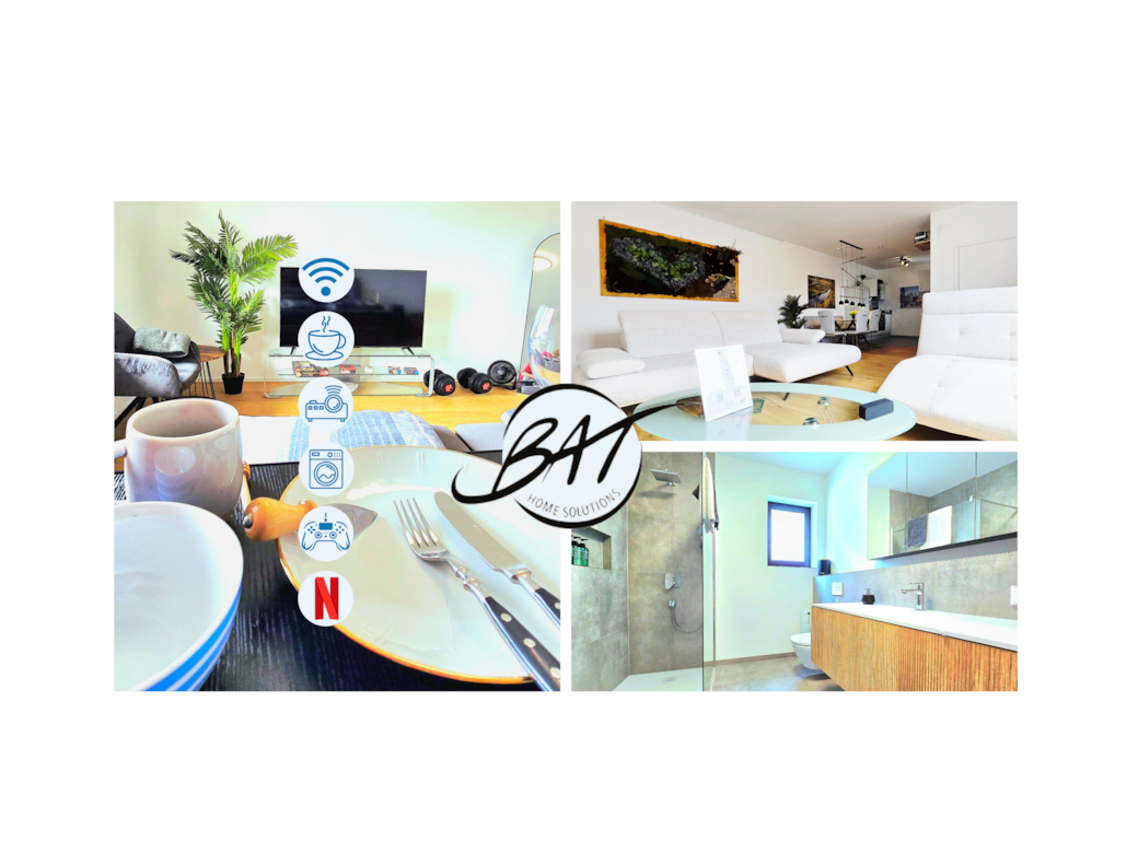 Experience quality from BAT Home Solutions. With Wi-Fi, home cinema, coffee, washing machine, gaming setup, Netflix, grill & more in Trierweiler.