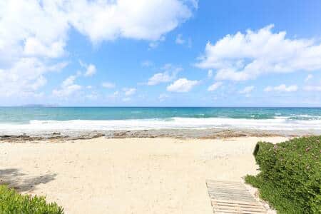 Beach in front of apartment
