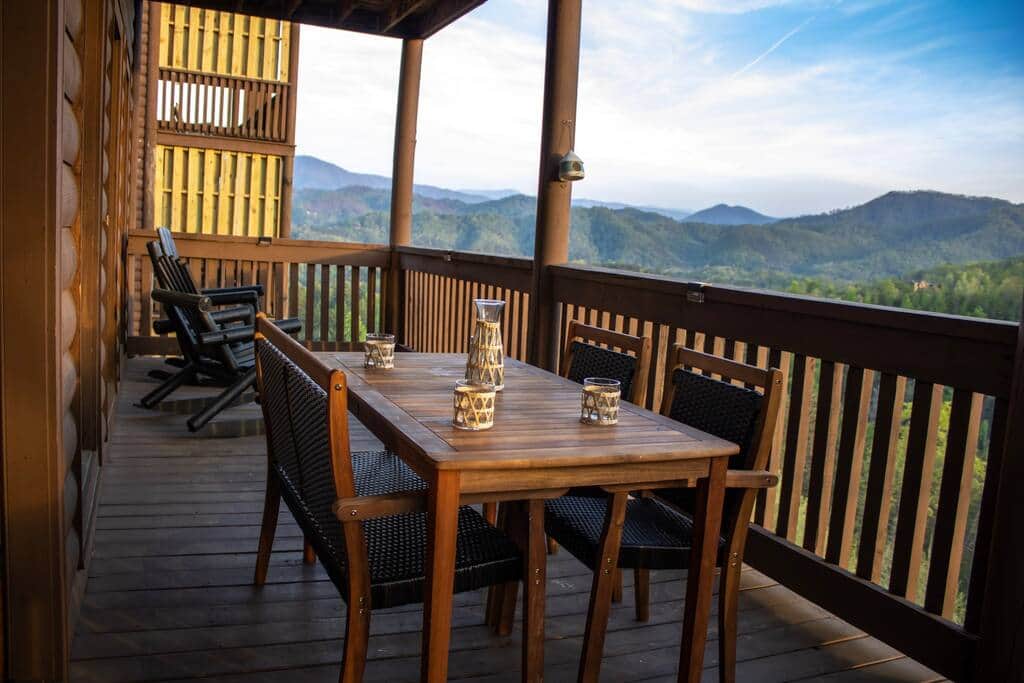 Eat your grilled food outdoors or drink your coffee and listen to the birds sing