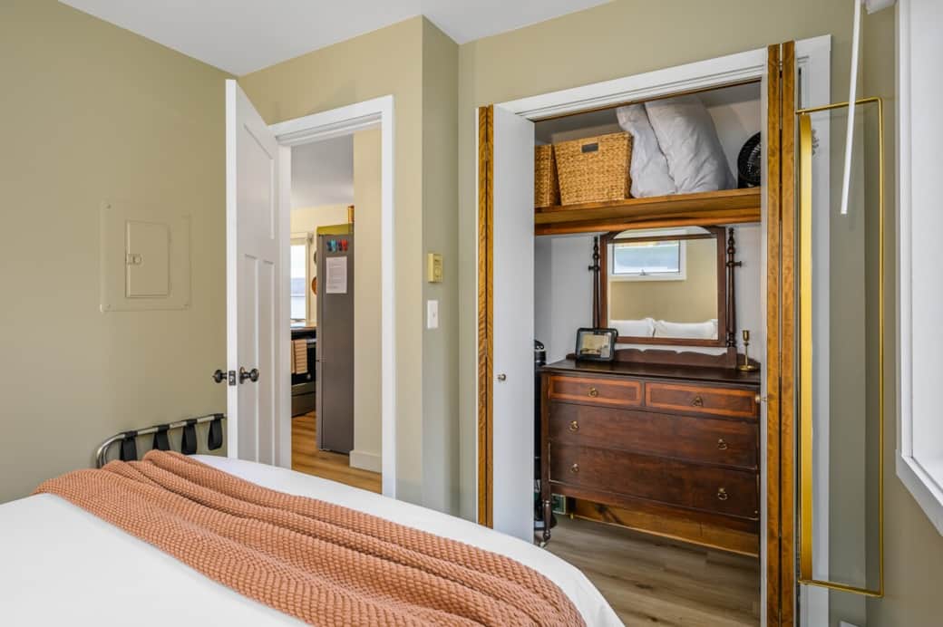 With space for hanging clothes and unpack