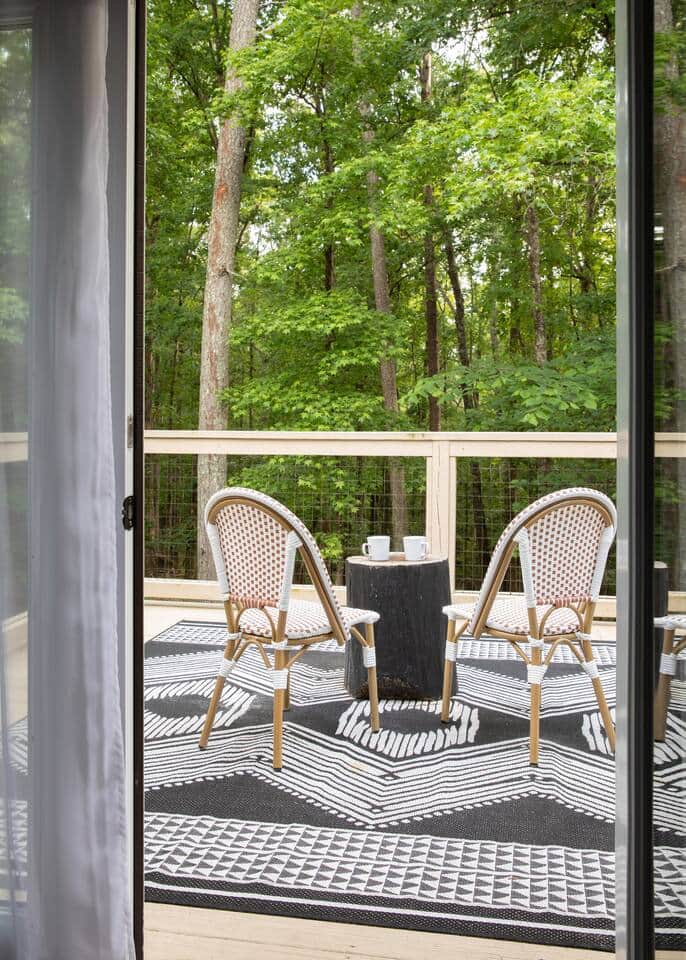 This is from the master bedroom and connects to the balcony/back deck!