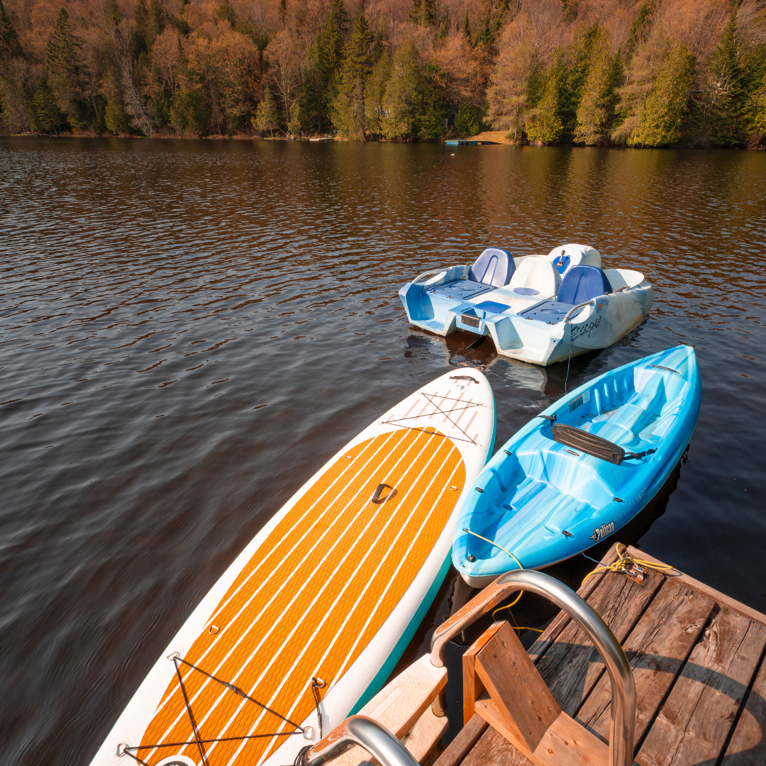 Two kayaks, pedal boat, paddle board and life jackets included. Photo by Freddy Tannous