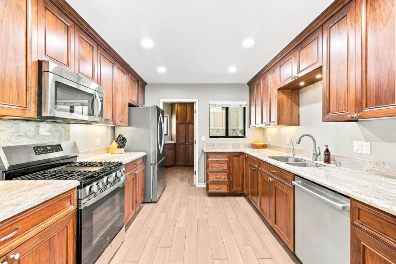 Fully Equipped Kitchen with Stainless Appliances