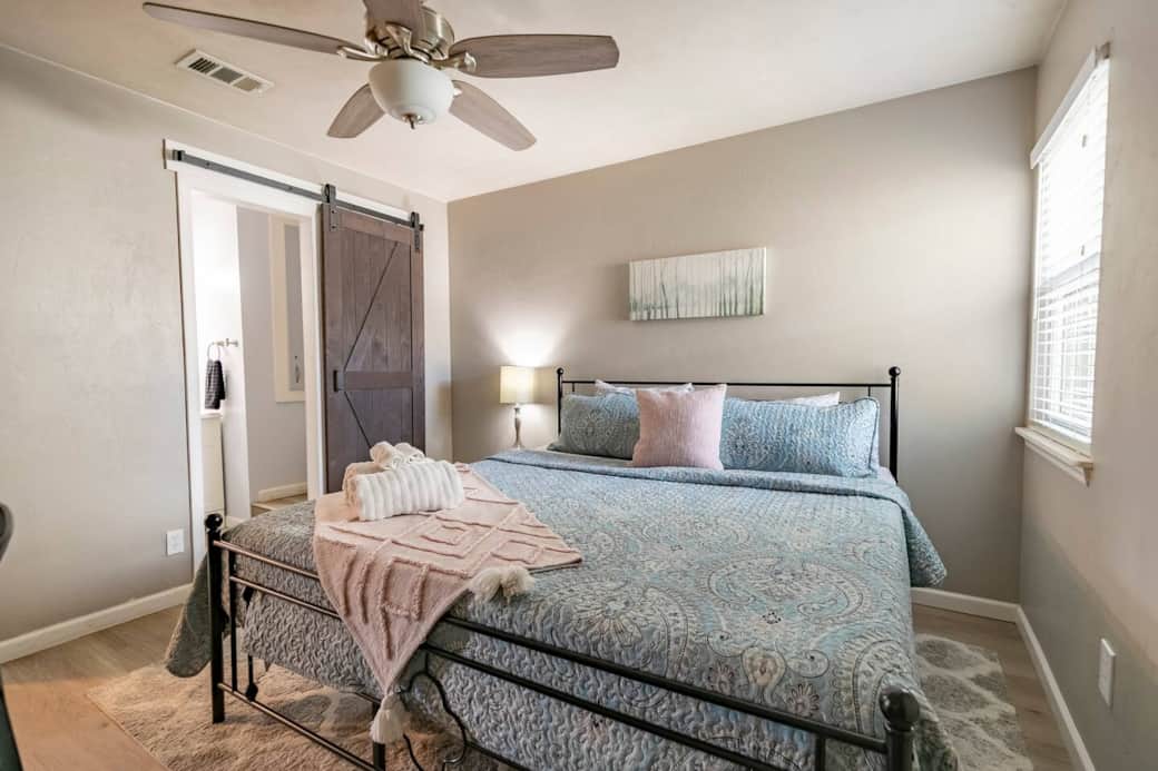 Master bedroom with king size bed and private en suite