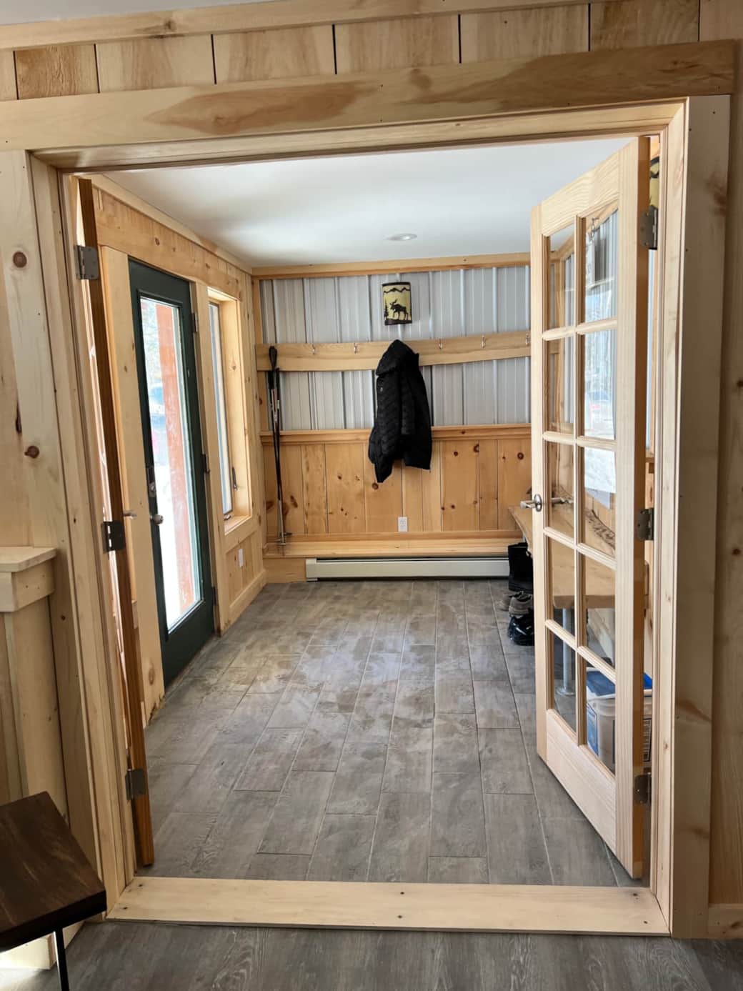 Heated mud room - boot dryers available