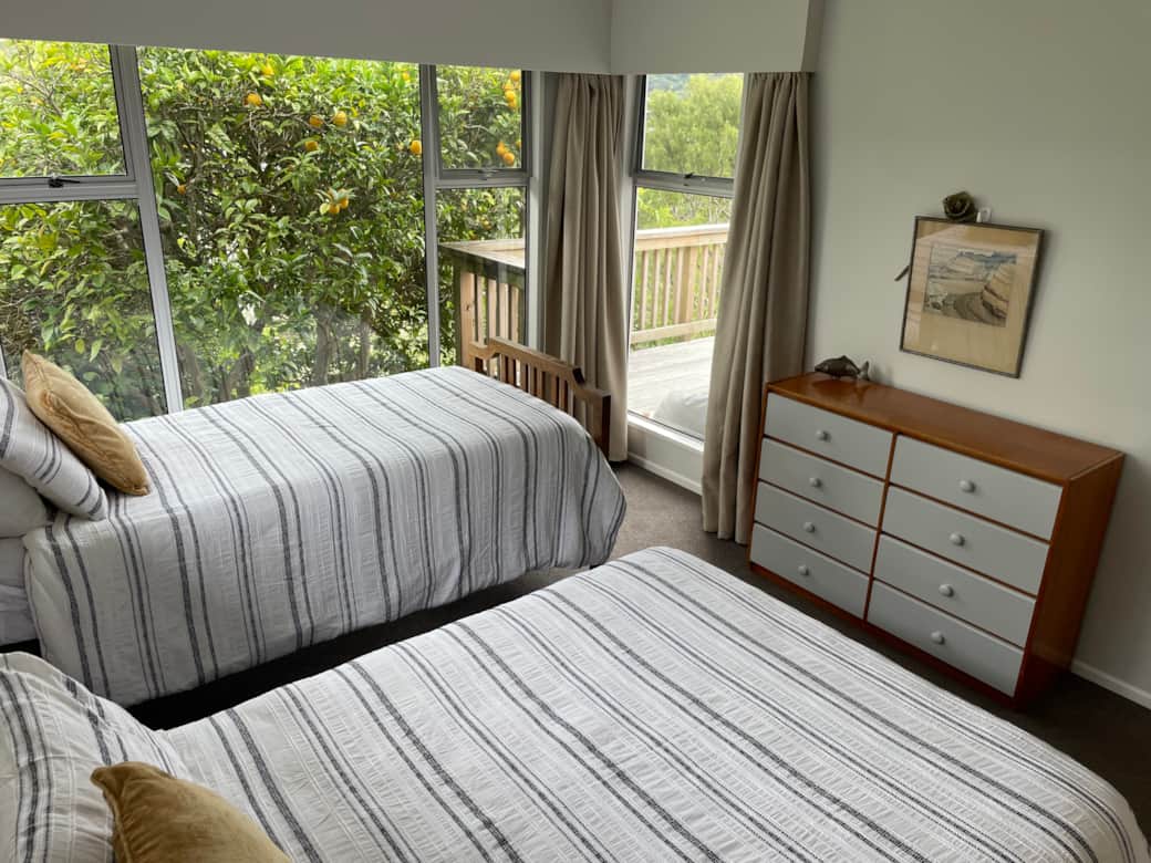 Bedroom 2/3. Seaviews for the King Single.