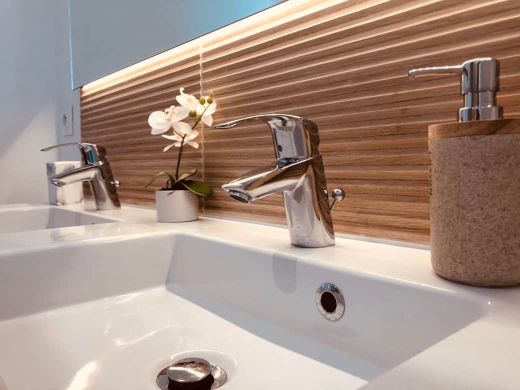 Salle d'eau avec double vasque 