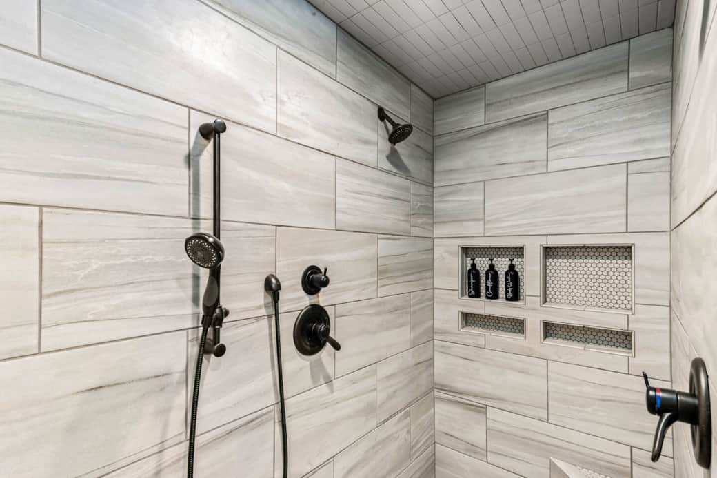 Three shower heads for when you are extra dirty!
