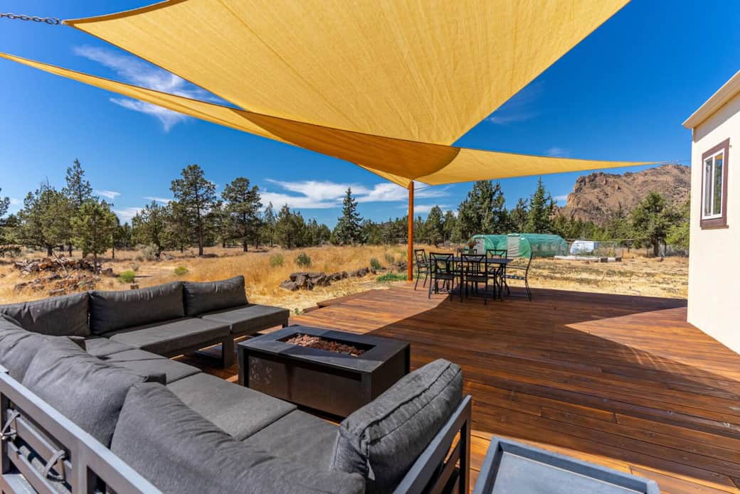 Outdoor lounging with propane fire pit. Outdoor lounging with propane fire pit.