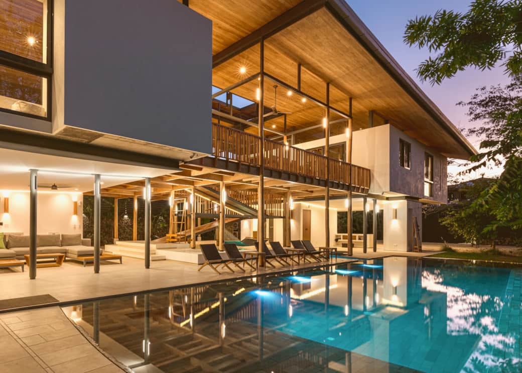 Nighttime East Pool