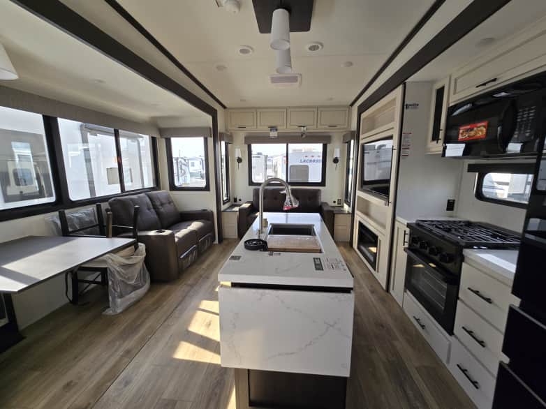 Living room and kitchen
