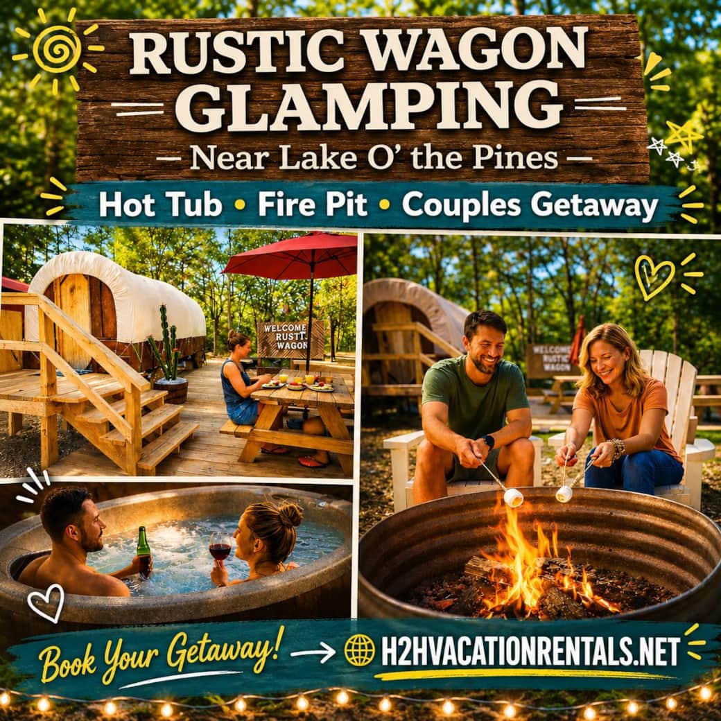 Welcome to The Rustic Wagon - Glamping - Near Lake O the Pines - Avinger, Tx Welcome to The Rustic Wagon - Glamping - Near Lake O the Pines - Avinger, Tx