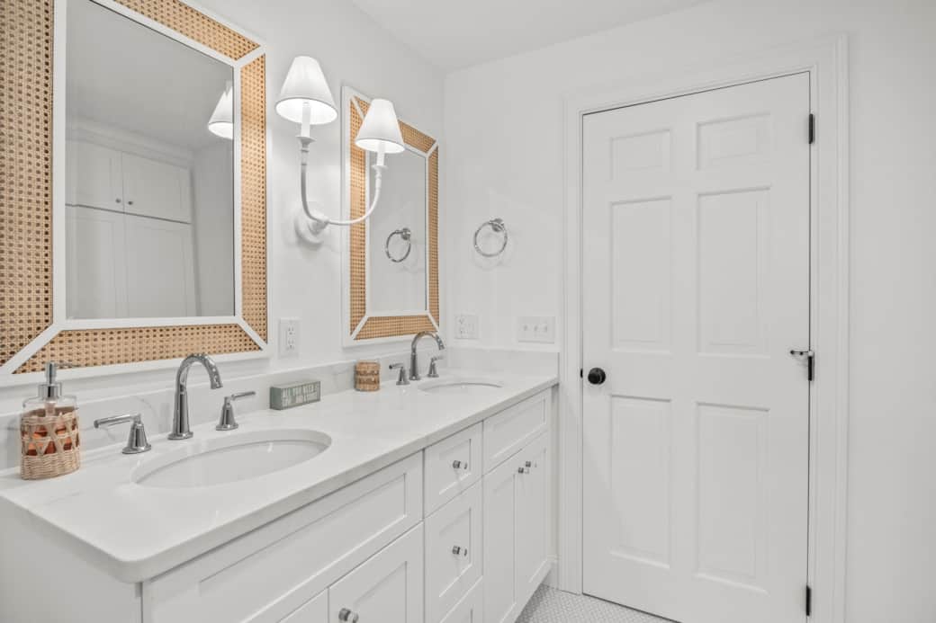 Full Hallway Bathroom with Double Vanity