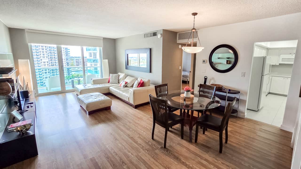 Dining room and living room