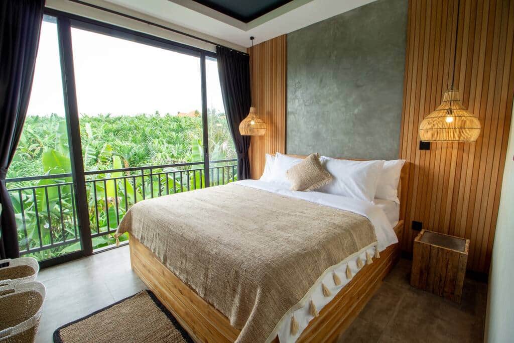 En-suite bedrooms with sunset sky view
