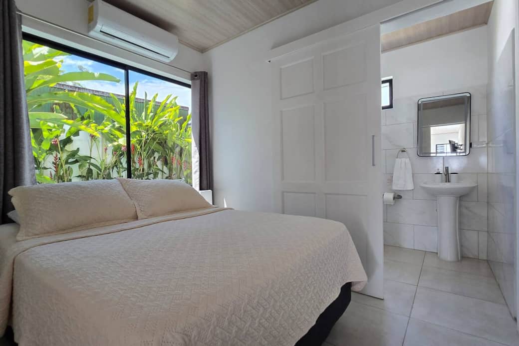 Bedroom with pool view 