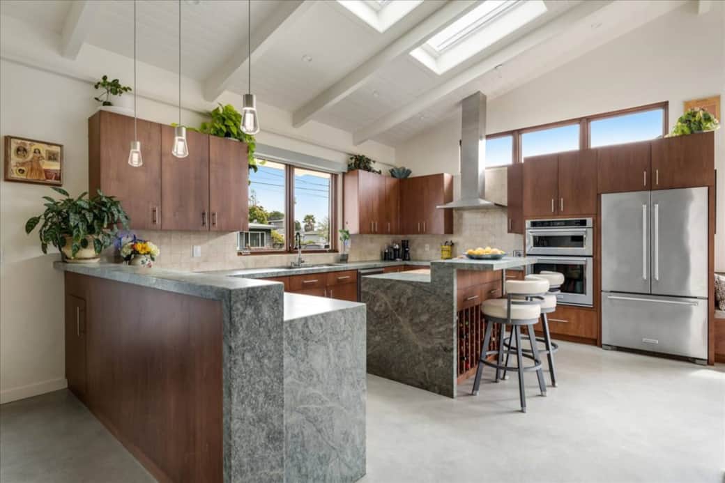 Gorgeous chef's kitchen with Nespresso machine.