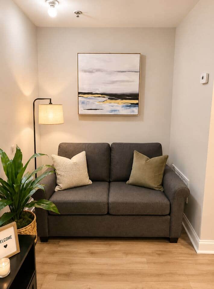 sofa bed in living room
