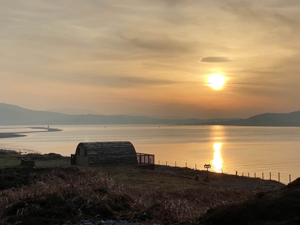Barnacle Cabin Davaar Island sunset