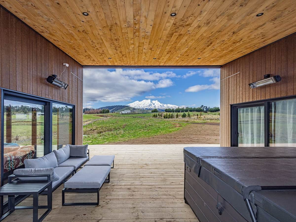 Turoa ski field view from hot tub