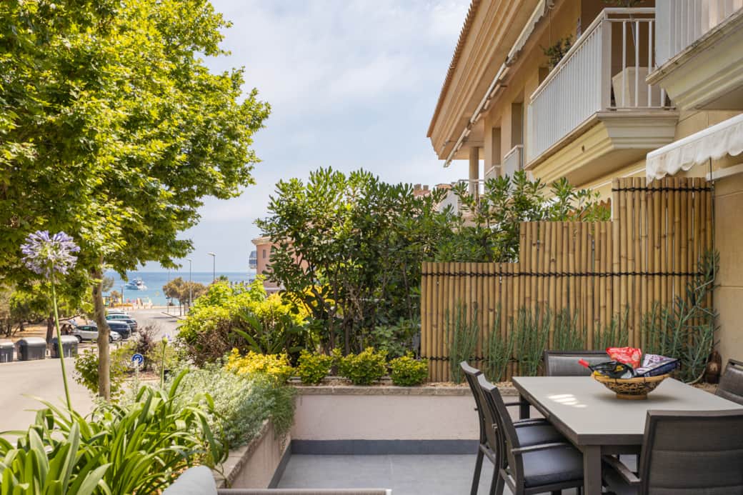 Terrace with sea views, lounge, dining for 8, BBQ, and welcome drinks