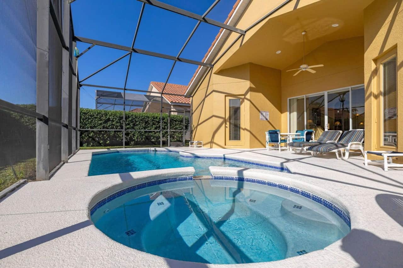 your privte pool and spa