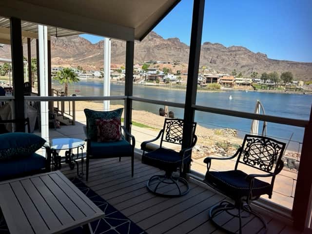 View 2 from patio deck looking upriver
