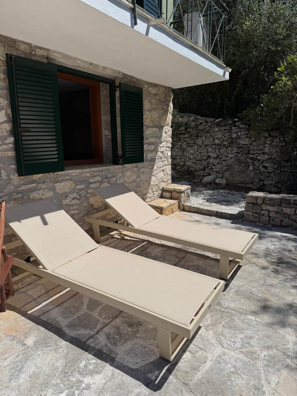 Sun Lounger's on Downstairs Terrace