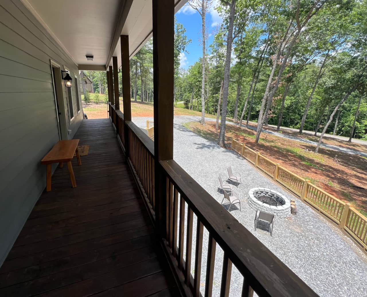 Watch the sun rise from the front porch and enjoy the fire pit morning or night.