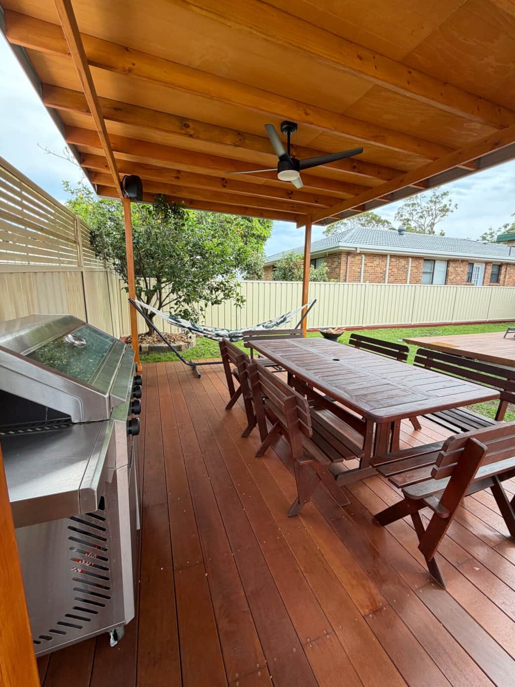 Have a fun BBQ with up to 12 guests, relax, listen to your music, and enjoy freshly grilled food served right at your table.