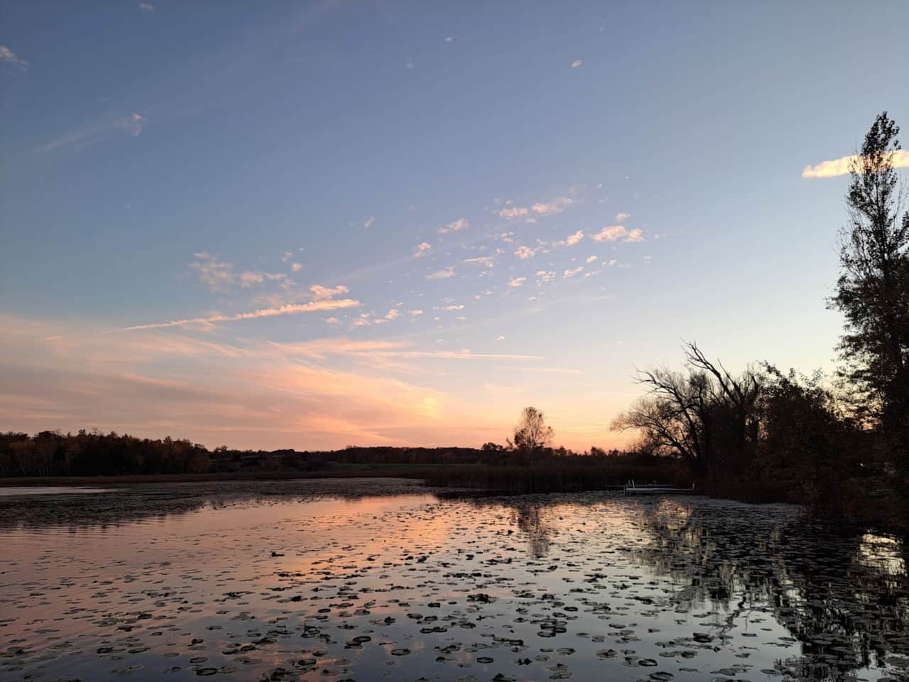 Sunset in fall