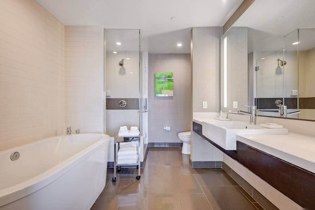 Spa Bathroom with Deep Soaking Tub and Walk-In Shower Spa Bathroom with Deep Soaking Tub and Walk-In Shower