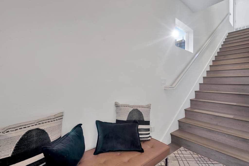 Stairs from main entry to main floor