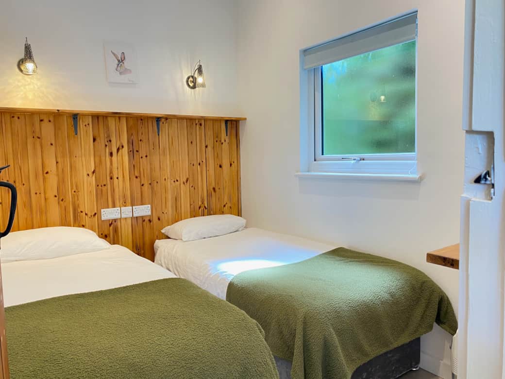 A comfortable twin room; Minimoor sleeps up to four